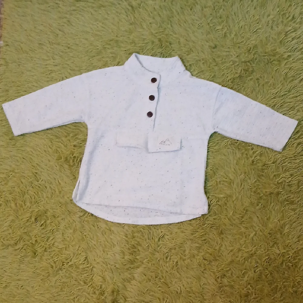 Art Class White Button Down Pullover‎ Size 2T